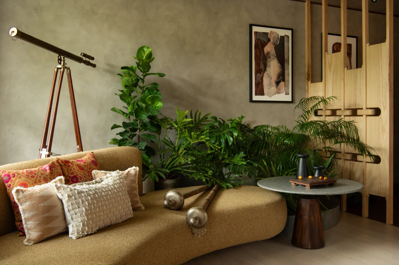 living area and entry