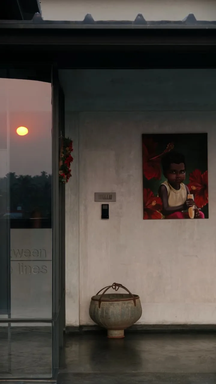 our entry reception in the evening glow