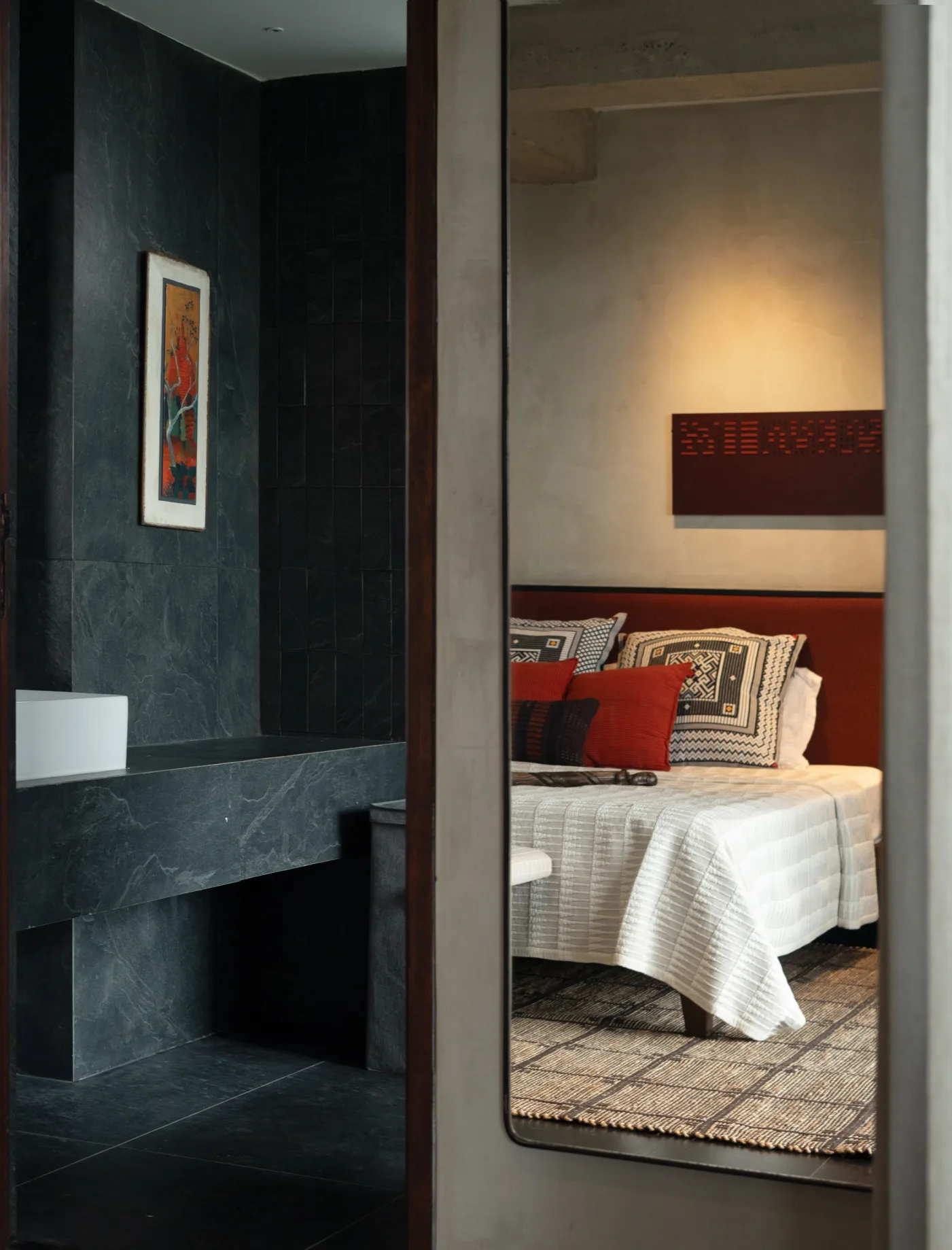 the master bedroom and toilet