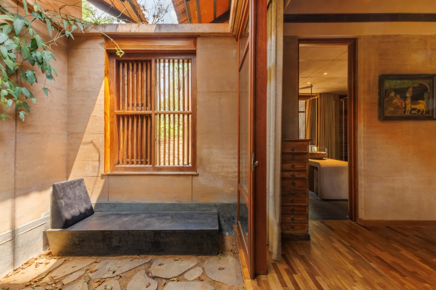 the masterbedroom courtyard