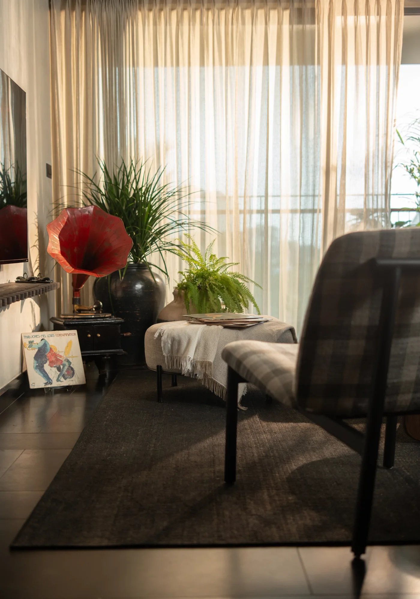 evening glow in the living room